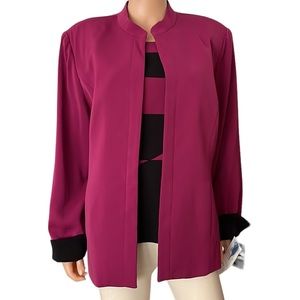 NWT Studio I open blazer and shell